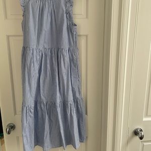 JCrew factory blue and white stripe summer maxi dress
